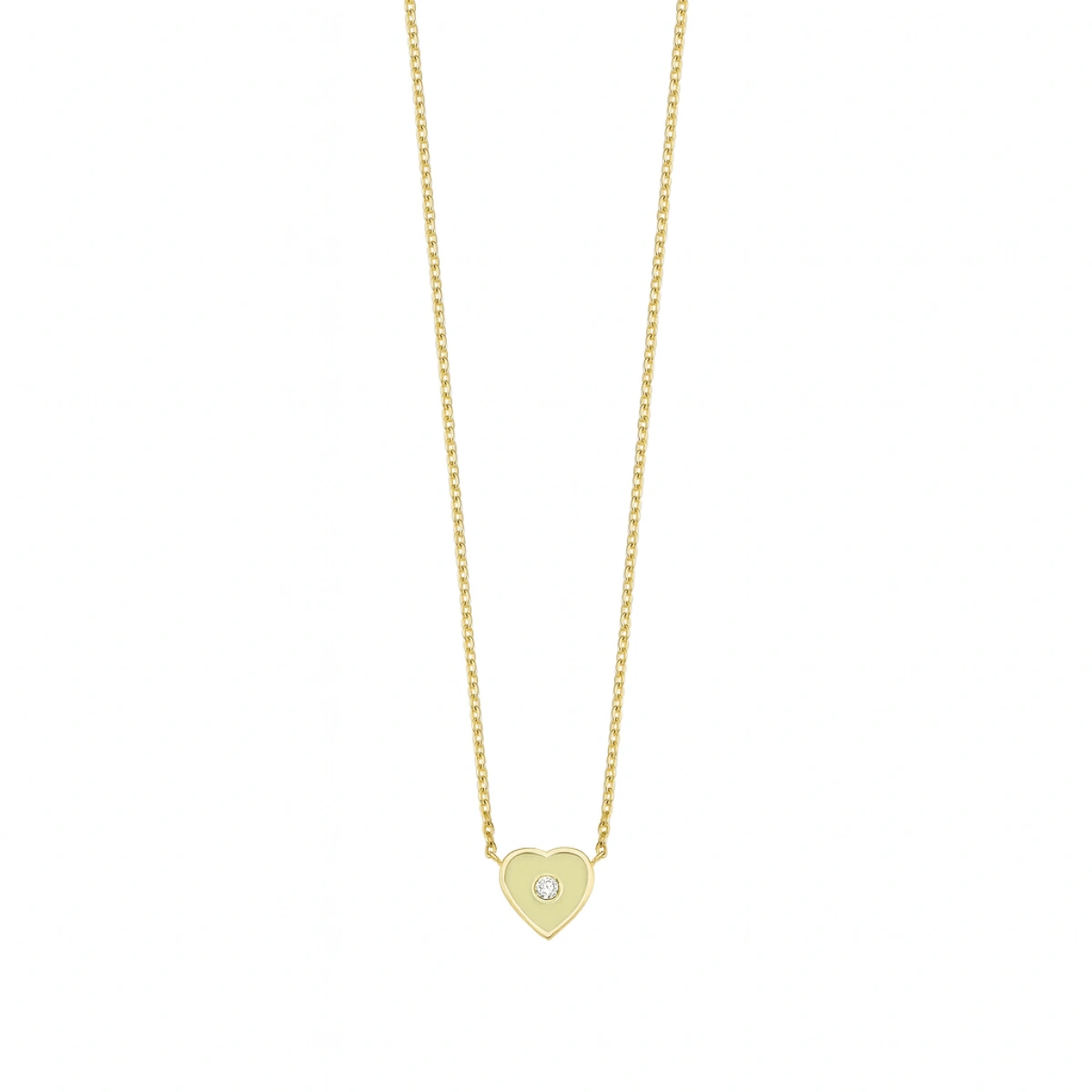 Kalbimin Merkezi Mineli Pırlanta Kolye