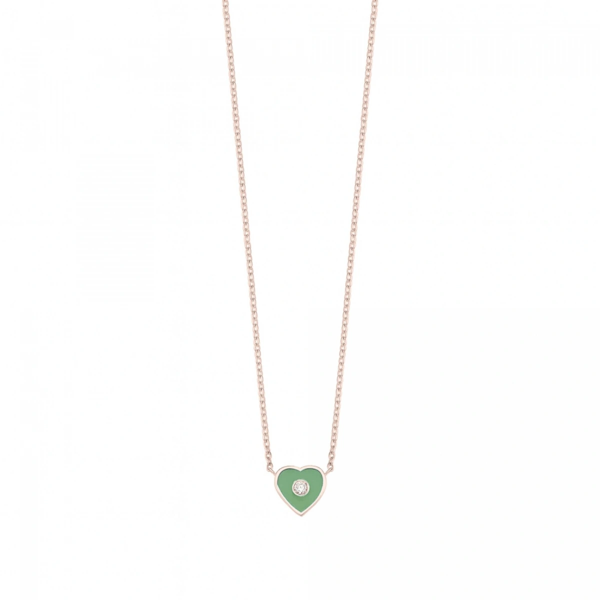 Kalbimin Merkezi Mineli Pırlanta Kolye