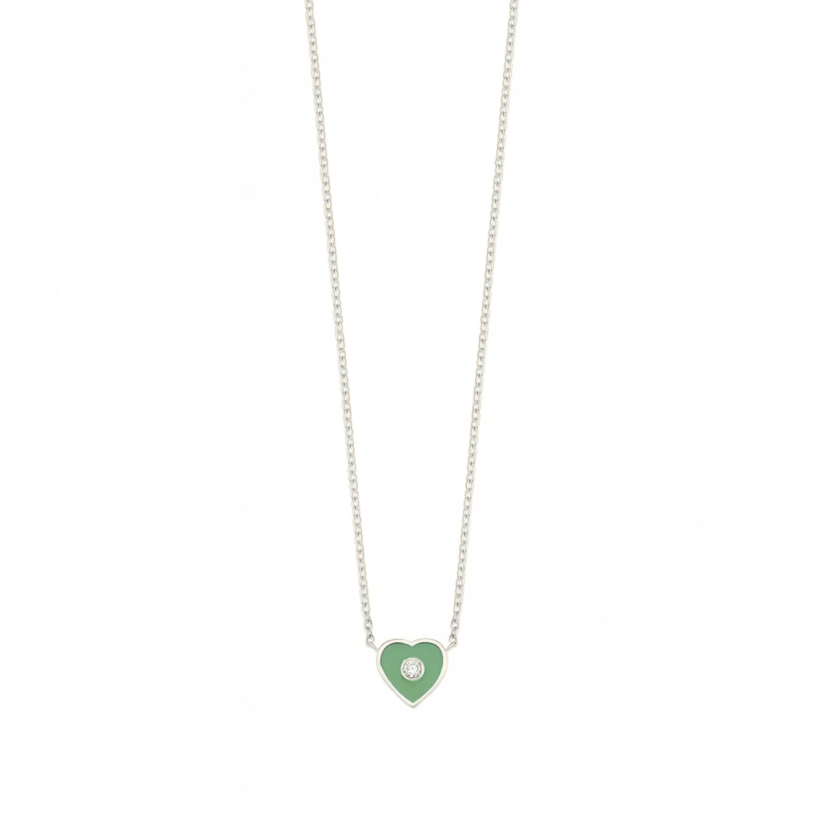 Kalbimin Merkezi Mineli Pırlanta Kolye