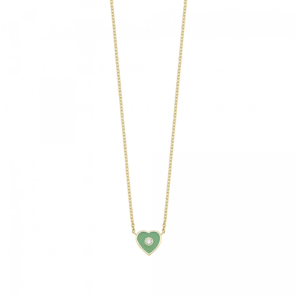 Kalbimin Merkezi Mineli Pırlanta Kolye