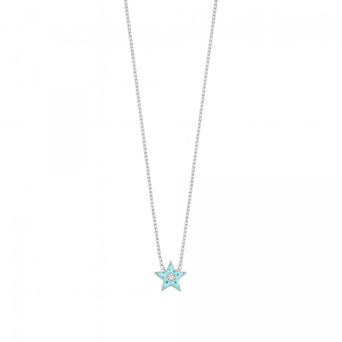 Yıldız Mineli Pırlanta Kolye