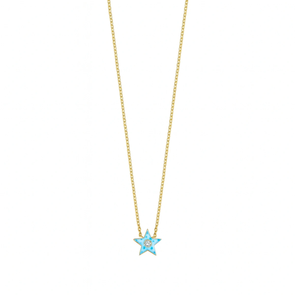 Yıldız Mineli Pırlanta Kolye