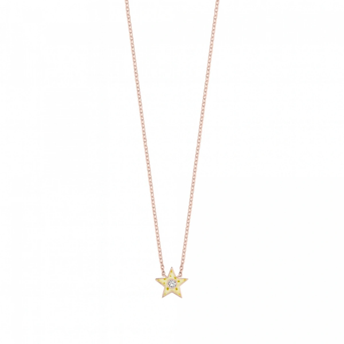 Yıldız Mineli Pırlanta Kolye