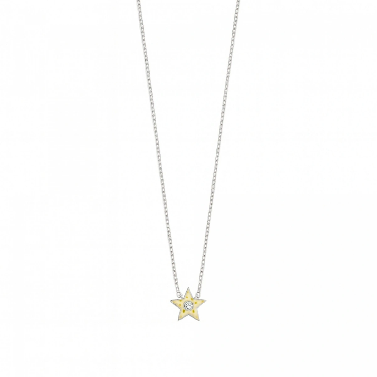 Yıldız Mineli Pırlanta Kolye