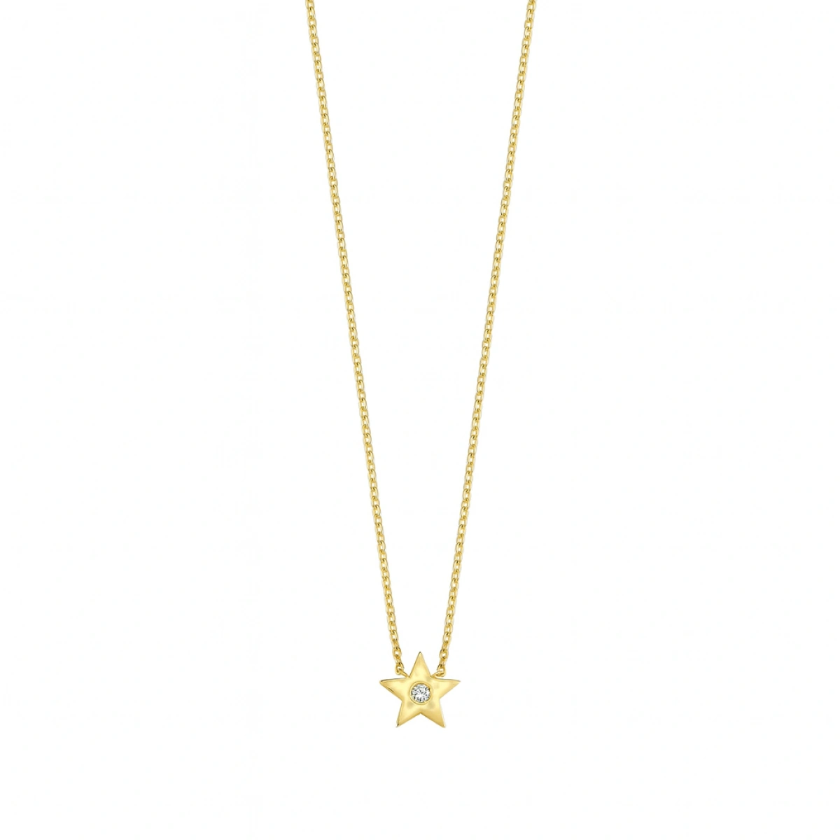 Yıldız Mineli Pırlanta Kolye