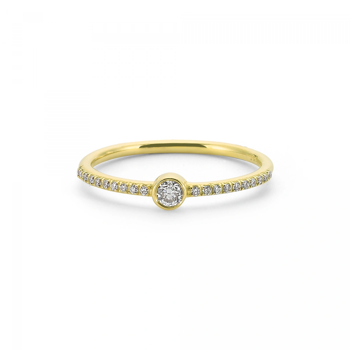 Amerikan Tektaşlı Altın Yüzük