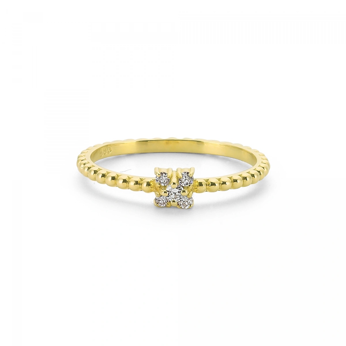 Yonca Minimal Altın Yüzük