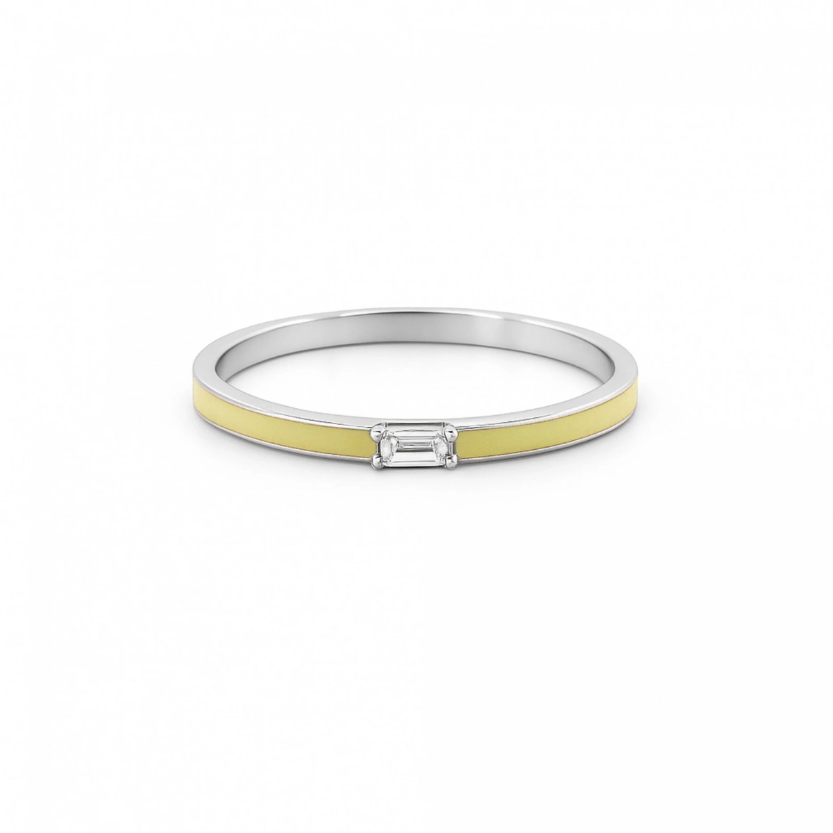 Yazın Neşesi Mineli Baget Taşlı Altın Yüzük