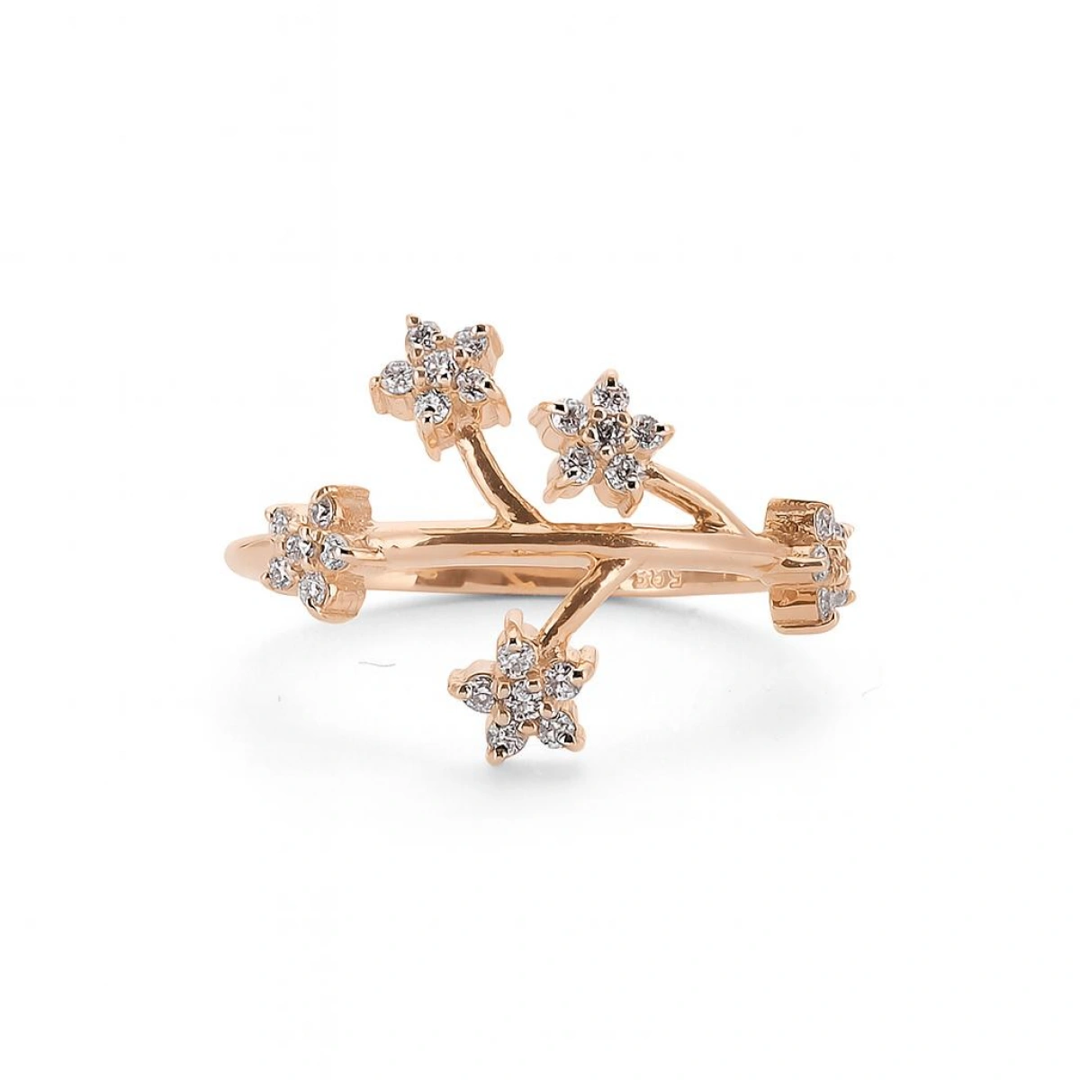 Bahar Çiçekleri Altın Yüzük