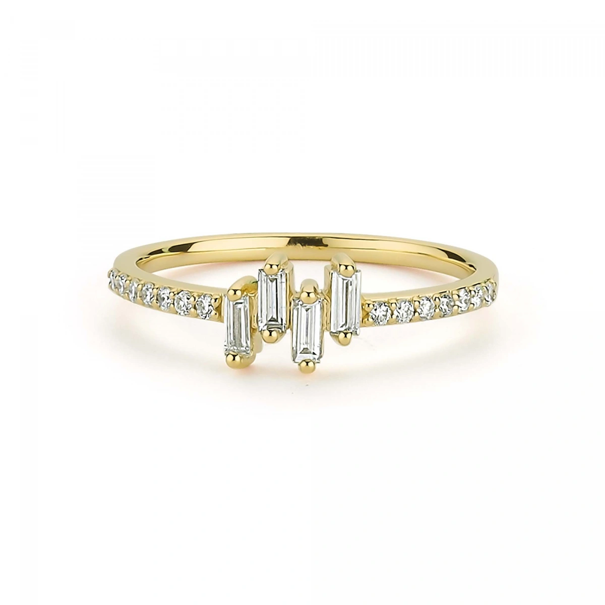 Baget Taşlı Altın Yüzük