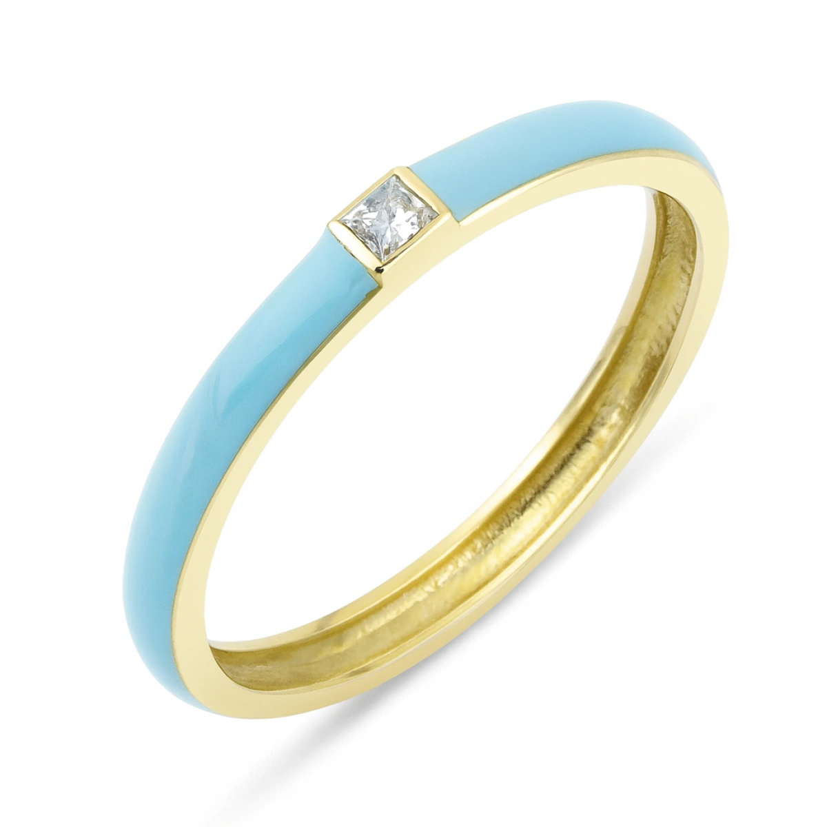 Yazın Neşesi Mineli Prenses Taşlı Altın Yüzük