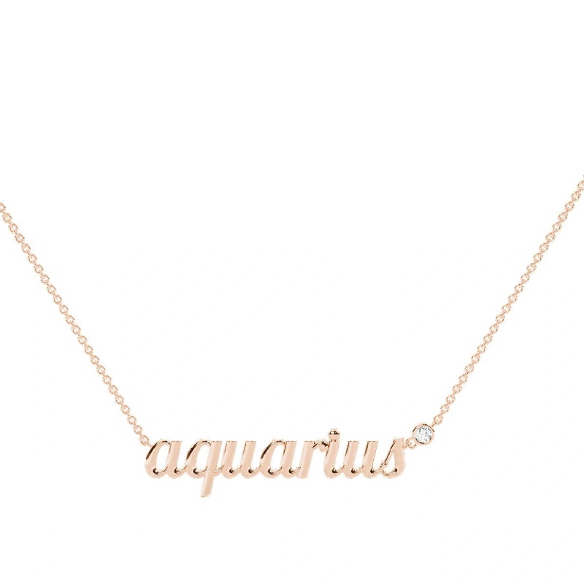 Kova Burcu Zodiac Pırlanta Kolye