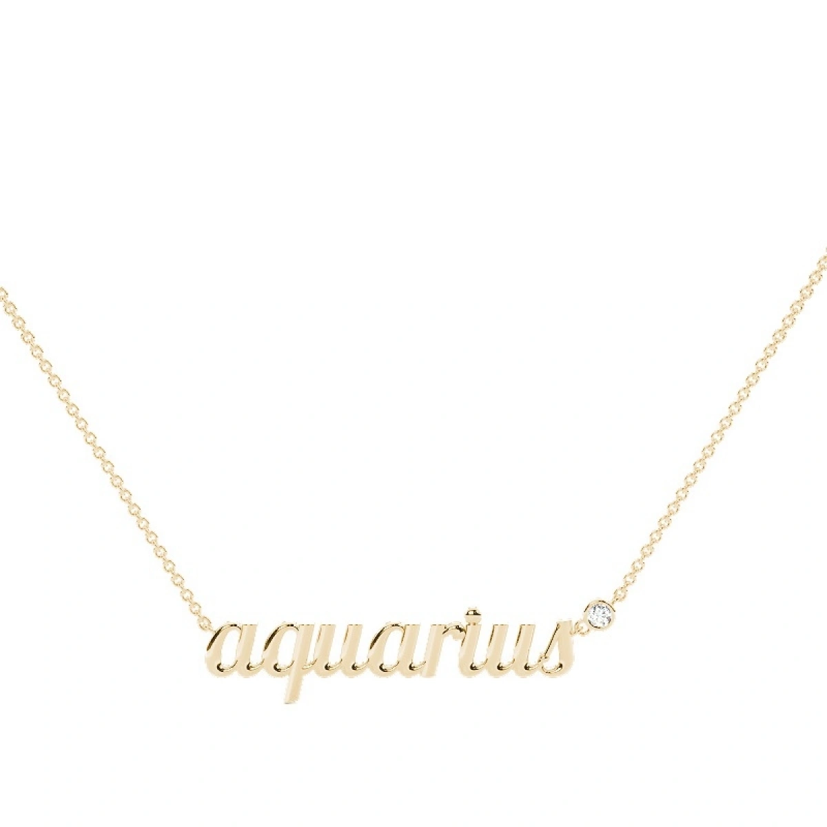 Kova Burcu Zodiac Pırlanta Kolye