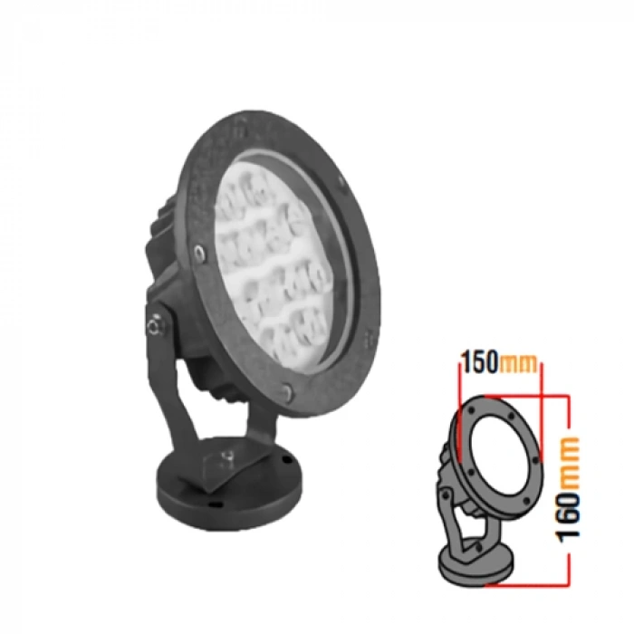 Bahçe Döküm ve Ağaç Led Aydınlatma Armatürü 3W 6W 9W 12W 18W 24W 36w