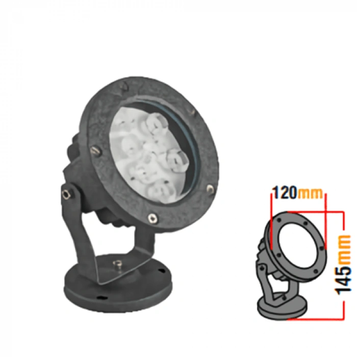 Bahçe Döküm ve Ağaç Led Aydınlatma Armatürü 3W 6W 9W 12W 18W 24W 36w