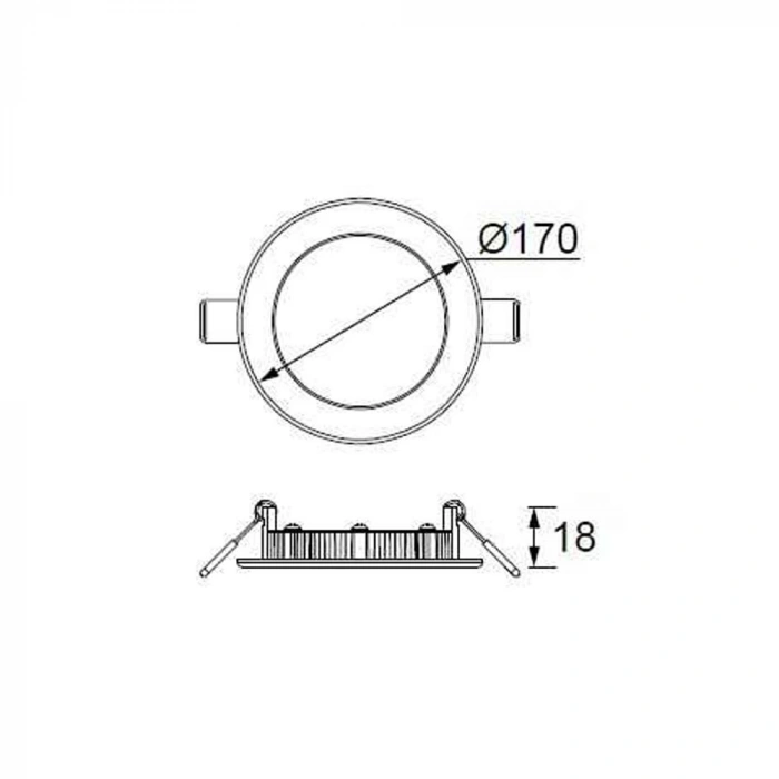 Jupiter 12W Sıva Altı Yuvarlak Led Panel LD472 B