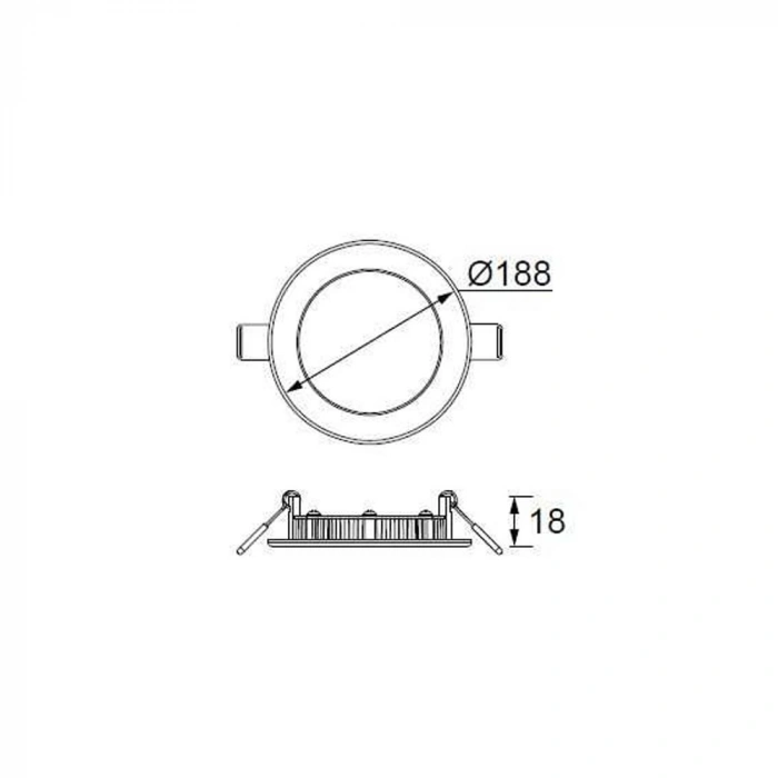 Jupiter 15W Sıva Altı Yuvarlak Led Panel LD474 B