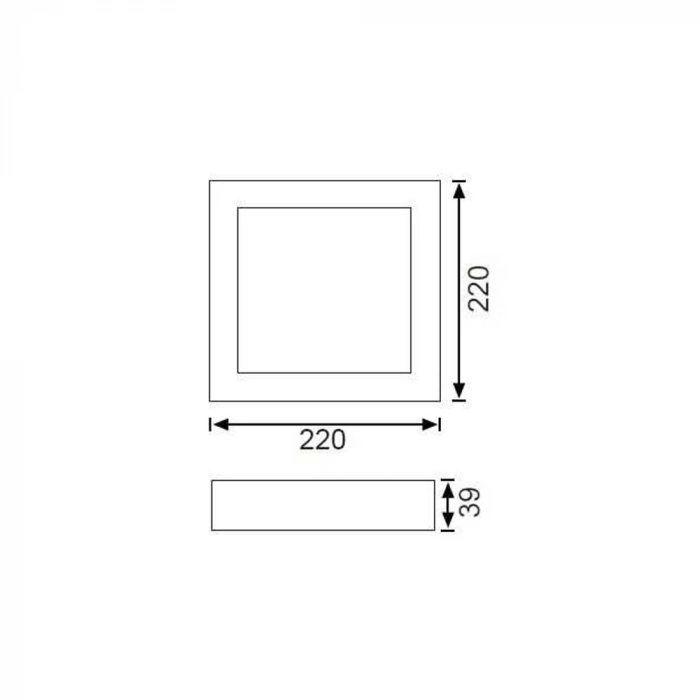 Jupiter 18W Kare Sıva Üstü Led Panel LC455 B