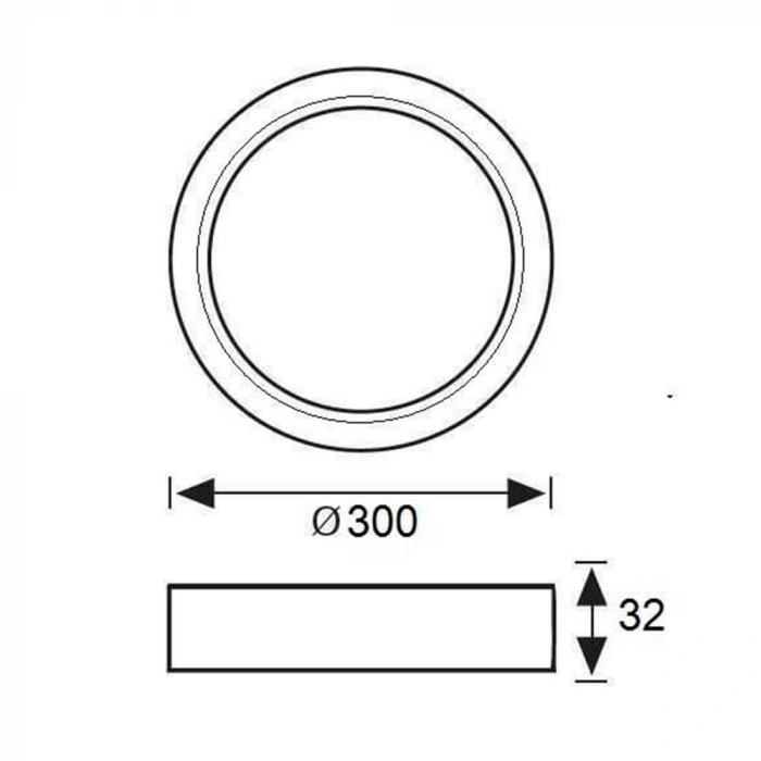 Jupiter 24W Sıva Üstü Led Panel LC444 B