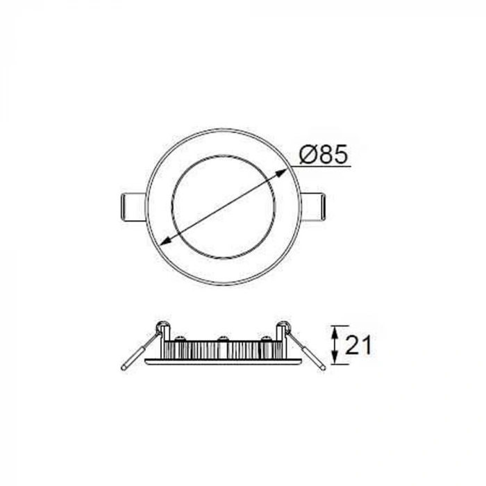 Jupiter 3W Sıva Altı Yuvarlak Led Panel LD470 B