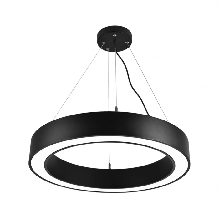 Nevo 60 cm Ledli Yuvarlak Simit Linear Sarkıt Siyah NS115-1