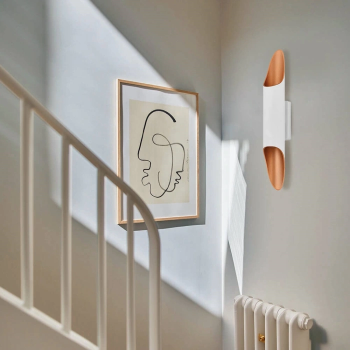 Nevo Çift Yönlü İç Mekan Aplik Beyaz Gold NA159