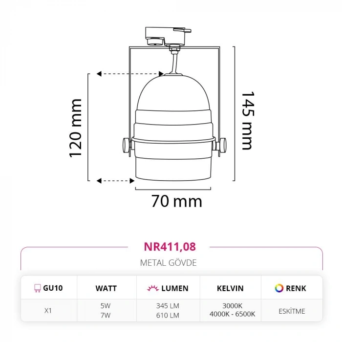 Nevo Dekoratif Eskitme Ray Spot NR411