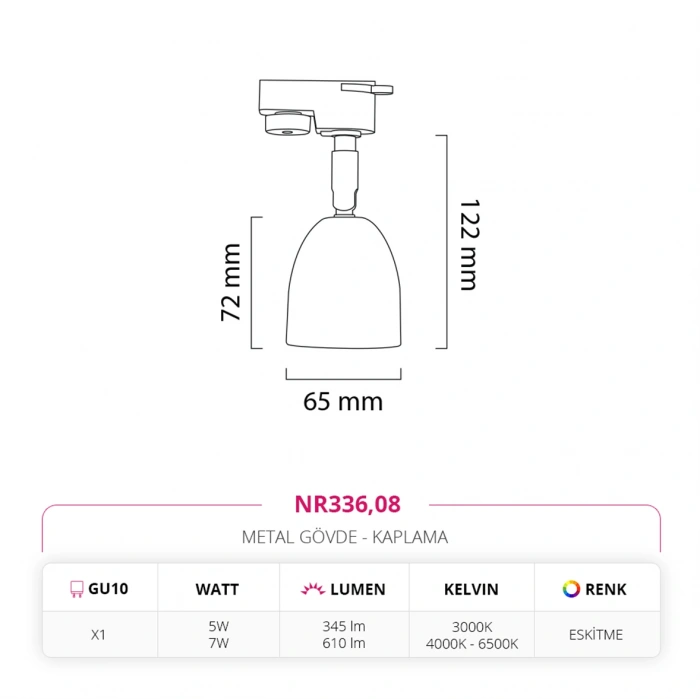 Nevo Dekoratif Ray Spot Eskitme NR336