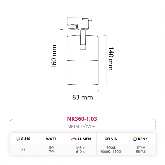 Nevo Dekoratif Ray Spot NR360-1