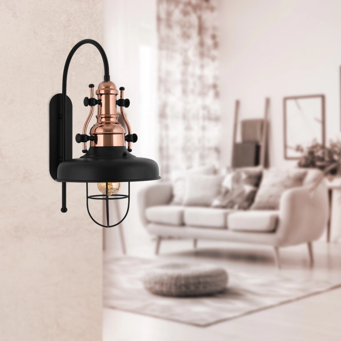 Nevo İç Mekan Aplik Siyah Bakır NA164