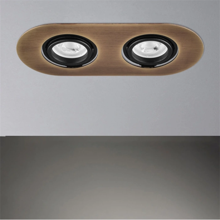 Nevo Sıva Altı İkili Led Spot Eskitme Siyah ND310-2