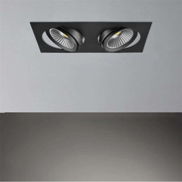 Nevo Sıva Altı İkili Led Spot Siyah ND260-2