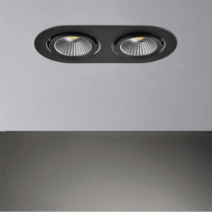 Nevo Sıva Altı İkili Led Spot Siyah ND275-2