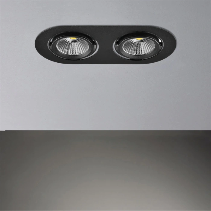 Nevo Sıva Altı İkili Led Spot Siyah ND295-2