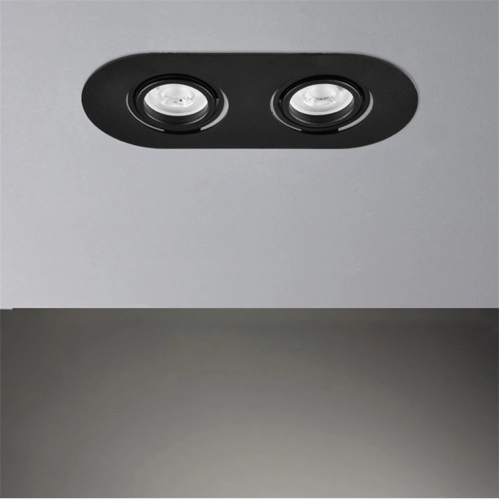 Nevo Sıva Altı İkili Led Spot Siyah ND310-2