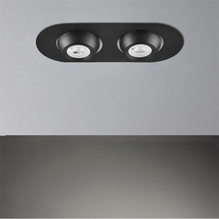 Nevo Sıva Altı İkili Led Spot Siyah ND330-2