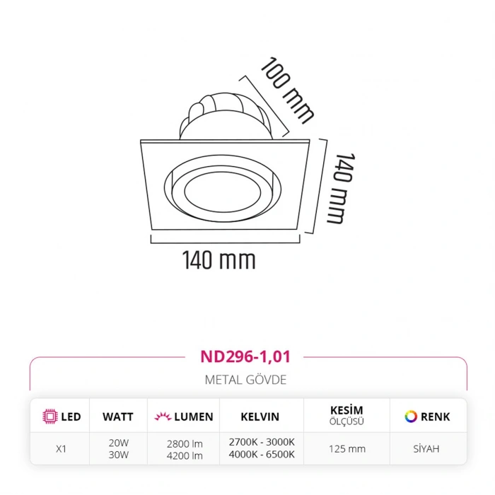 Nevo Sıva Altı Led Spot Beyaz ND296-1