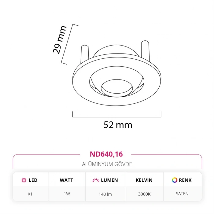 Nevo Sıva Altı Yıldız Spot Saten ND640