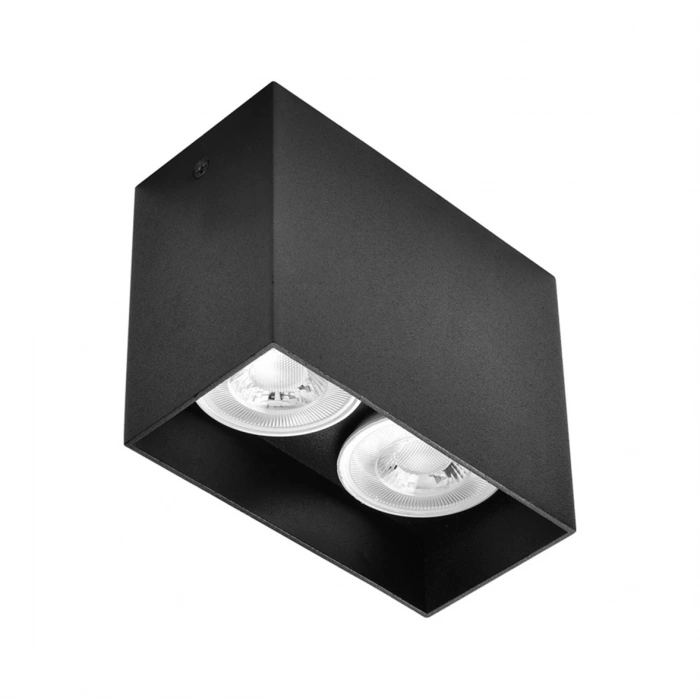 Nevo Sıva Üstü İkili Led Spot Siyah NS249-2