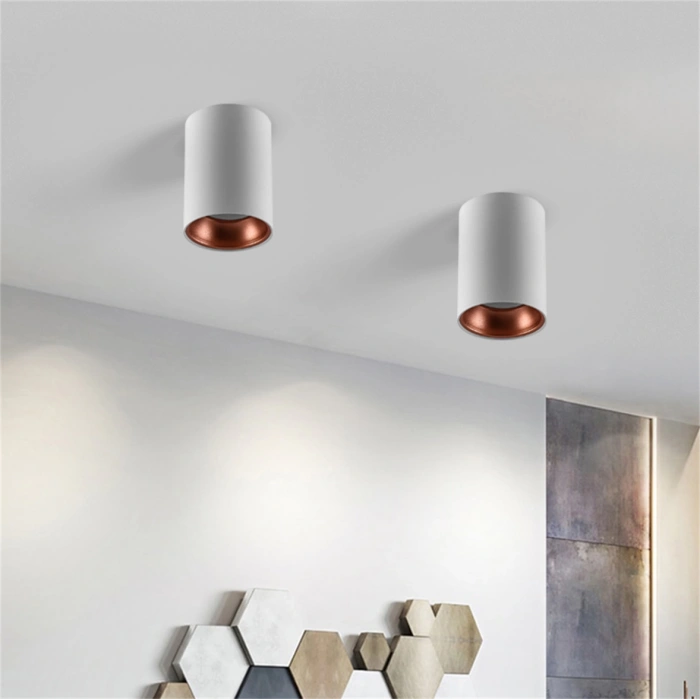 Nevo Sıva Üstü Led Spot Beyaz Bakır NS238-1