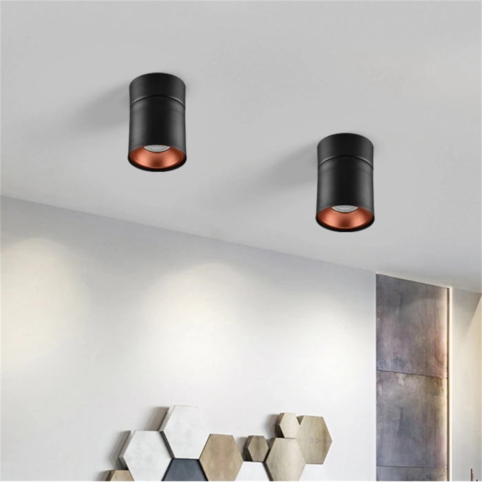 Nevo Sıva Üstü Led Spot Siyah Bakır NS242-2