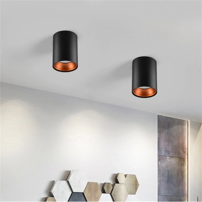 Nevo Sıva Üstü Led Spot Siyah Portakal NS238-1