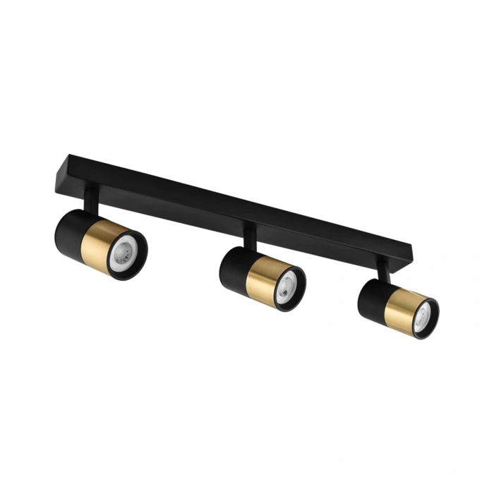 Nevo Sıva Üstü Üçlü Led Spot Siyah Eskitme NS170-3