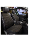 NAZOTO Araba Koltuk Minderi Kumaş Ikili Koltuk Minderi Terletmez Ergonomik Siyah Turuncu