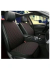 NAZOTO Araba Koltuk Minderi Kumaş Ikili Koltuk Minderi Terletmez Ergonomik Siyah Kırmızı