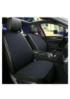 NAZOTO Araba Koltuk Minderi Kumaş Ikili Koltuk Minderi Terletmez Ergonomik Siyah Mavi