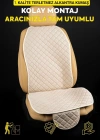 Araba Terletmez Ergonomik Koltuk Minderi (7 PARÇA) - 5 Koltuk Tam Set (bej-bej)