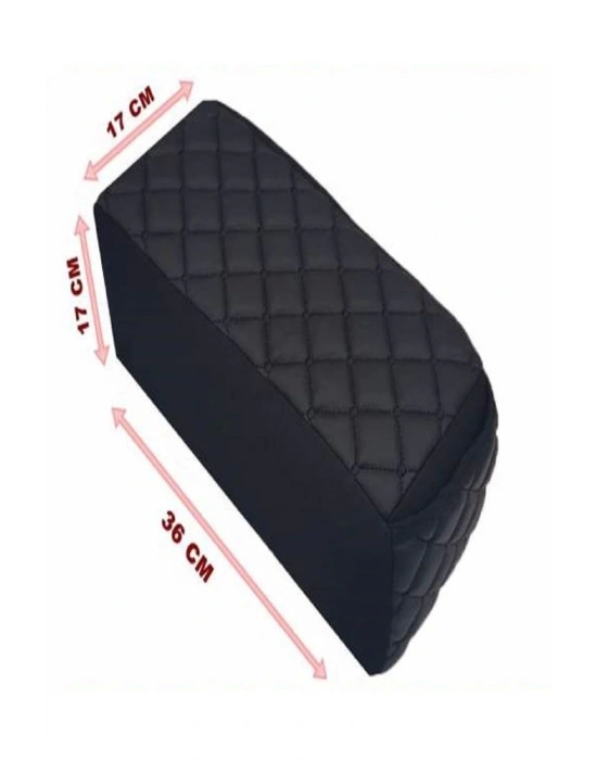 Araba Oto Kolçak Sünger Kolçak Kol Dayama Baklava Desen Siyah Deri Siyah Desen