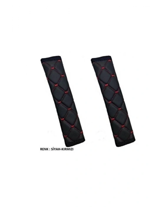 Üniversal Emniyet Kemer Konforu Renk-siyah-kırmızı