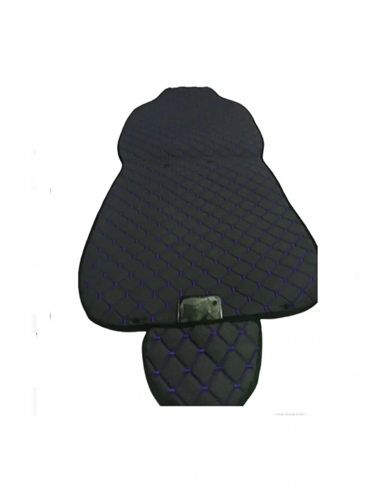 NAZOTO Araba Koltuk Minderi Kumaş Ikili Koltuk Minderi Terletmez Ergonomik Siyah Mavi